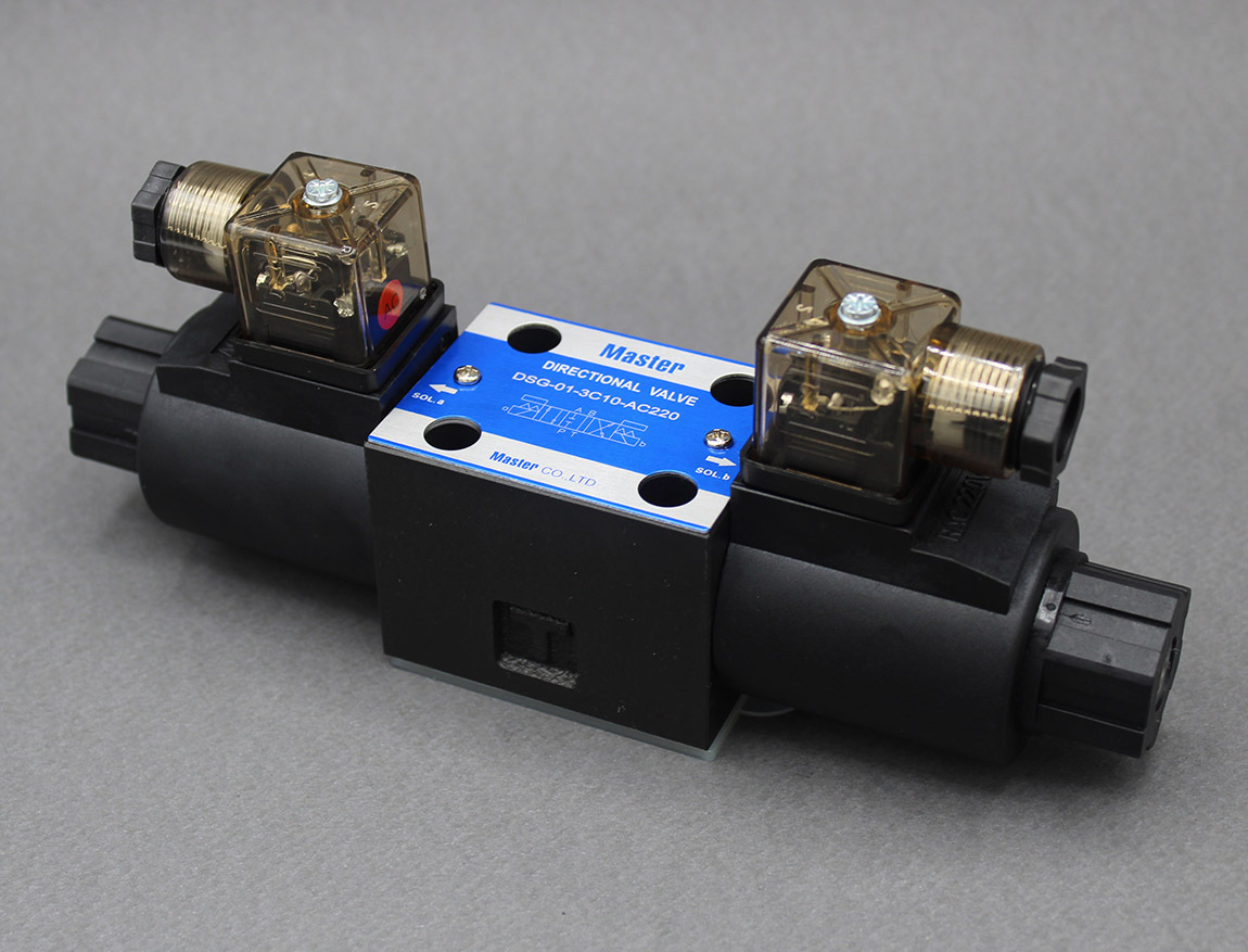 شیر برقی هیدرولیک مستر DSG-01-3C10 سایز 1/4 با فرمان تخلیه پورت A