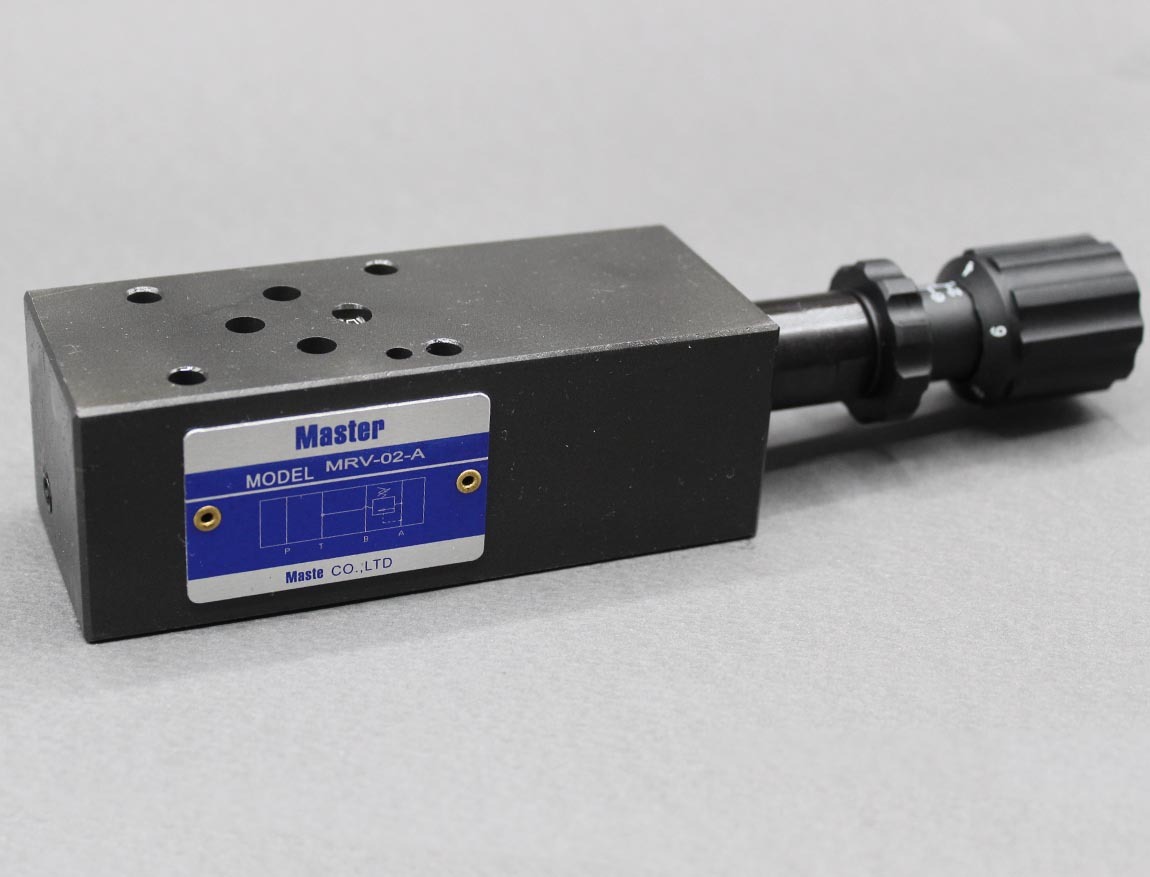 شیر فشارشکن زیرشیری هیدرولیک (Modular Relief Valve) برند Master مدل MRV-02-A مناسب کنترل فشار خط A